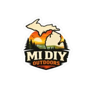 MI DIY Outdoors Michigan Sunset Sticker — Color logo