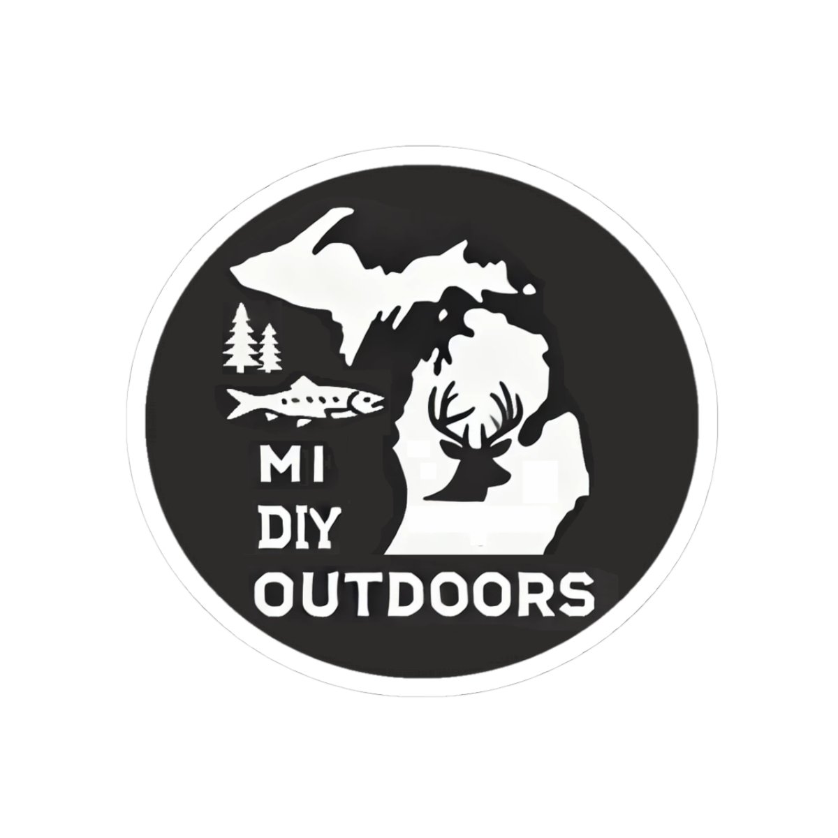 MI DIY Outdoors Sticker — Michigan Outdoors Kiss-Cut Vinyl Decal