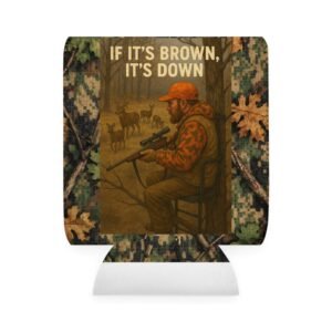 If It's Brown It's Down on MDO Digi-Oak Can Cooler Sleeve